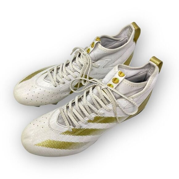 Adidas Adizero Impact Exotic Speed Football Cleats White Gold Men’s Size 10 - Picture 2 of 9